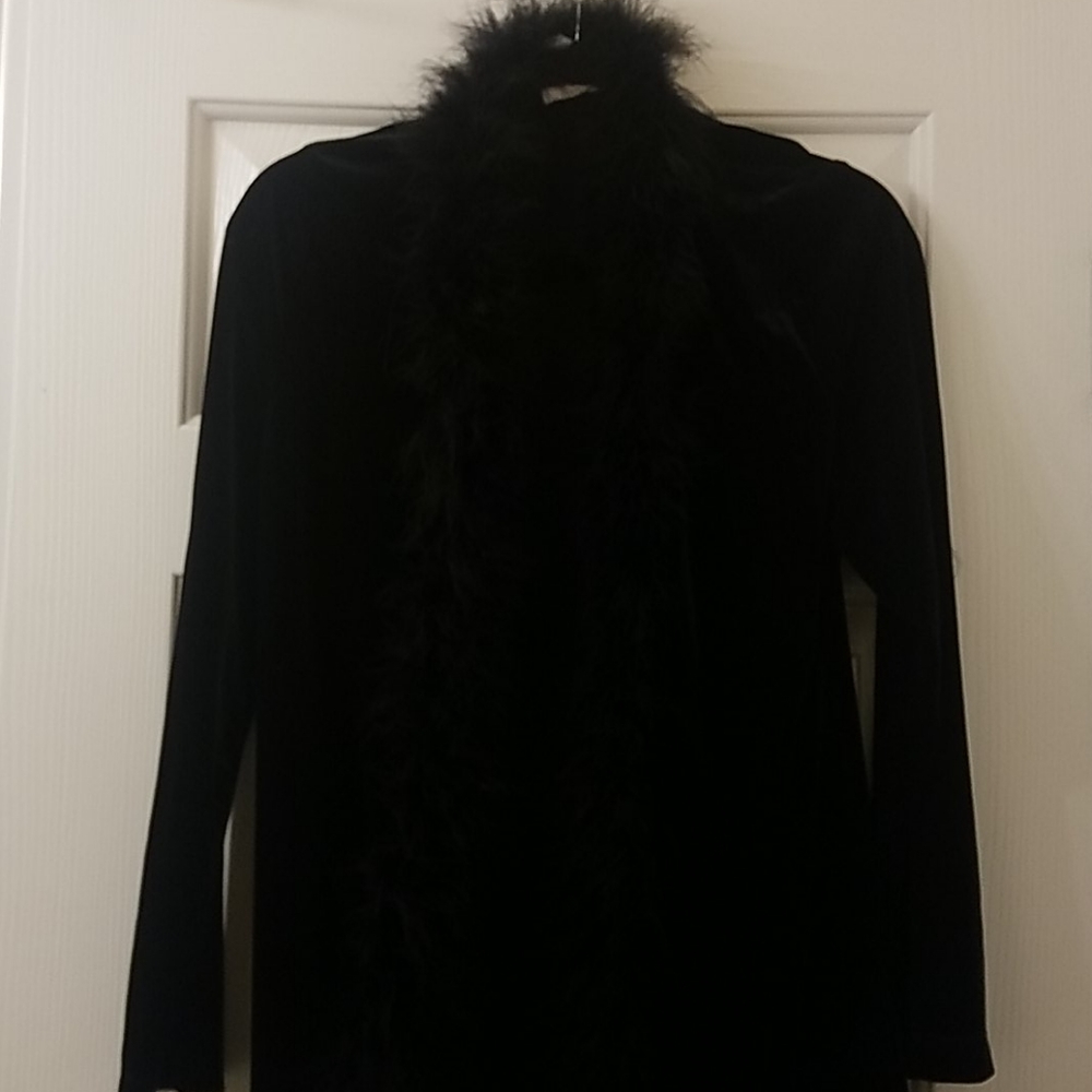 🖤Black Velvet Boa cover up 🖤